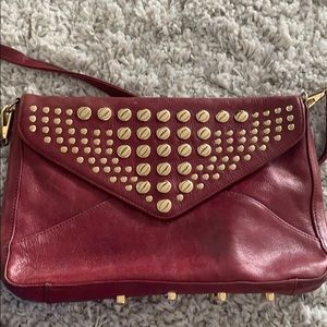 Rebecca Minkoff envelope purse, burgundy